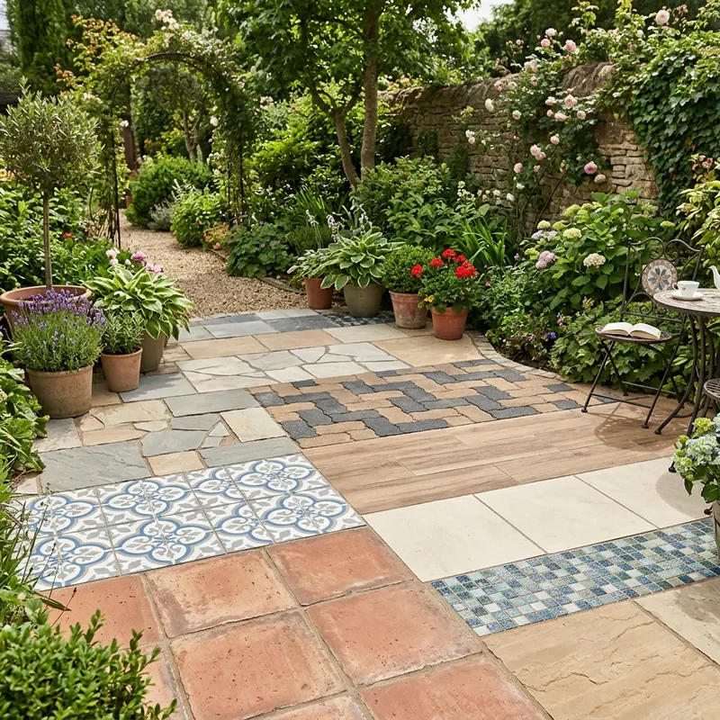Tiled courtyard